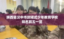 陕西省汉中市封闭式少年教育学校排名前五一览