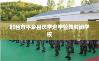 邢台市平乡县厌学逃学管教封闭学校
