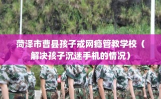 菏泽市曹县孩子戒网瘾管教学校（解决孩子沉迷手机的情况）