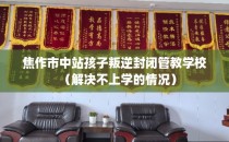 焦作市中站孩子叛逆封闭管教学校(解决不上学的情况)