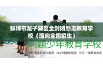 蚌埠市龙子湖区全封闭励志教育学校（面向全国招生）