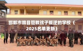 邯郸市魏县管教孩子叛逆的学校（2025名单更新）