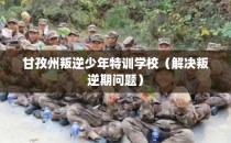 甘孜州叛逆少年特训学校（解决叛逆期问题）