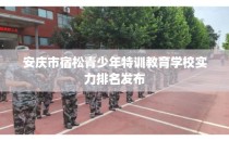 安庆市宿松青少年特训教育学校实力排名发布