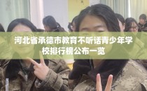 河北省承德市教育不听话青少年学校排行榜公布一览