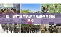 四川省广安市青少年叛逆教育封闭学校