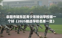 阜阳市颍东区青少年特训学校哪一个好（2025精选学校名单一览）