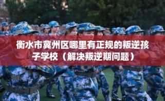 衡水市冀州区哪里有正规的叛逆孩子学校（解决叛逆期问题）