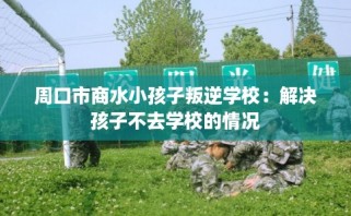 周口市商水小孩子叛逆学校：解决孩子不去学校的情况