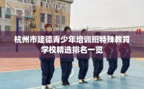 杭州市建德青少年培训班特殊教育学校精选排名一览