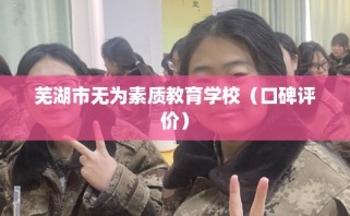 芜湖市无为素质教育学校（口碑评价）