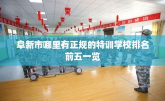 阜新市哪里有正规的特训学校排名前五一览