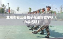 北京市密云县孩子叛逆管教学校（办学透明）