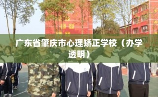 广东省肇庆市心理矫正学校（办学透明）