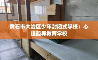 黄石市大冶区少年封闭式学校：心理疏导教育学校